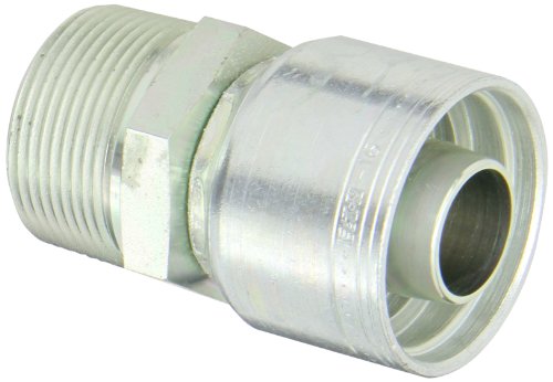 Image of Aeroquip 1AA20MP16 Carbon Steel Global TTC (Thru the Cover) Crimp Hose Fitting Male Pipe, Straight, 1 inch Hose ID, 1-1 /4 inch - 11-1 /2 Thread