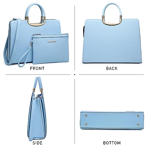 Womens Handbag Top Handle Shoulder Bag Tote Satchel Purse Work Bag with Matching Wallet3