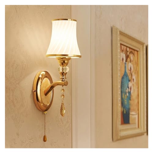 Aplique de pared nórdico con interruptor y pantalla de vidrio 6