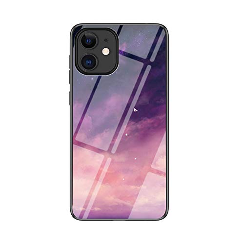 Starry Sky Pattern Soft Silicone TPU Shockproof Protective 360°Full Body Coverage Gradient Hard Tempered Glass Phone Cover Case for iPhone 6 6s 7 8 Plus X XS XR Max 11 11 PRO 12 Mini 12 Pro Max
