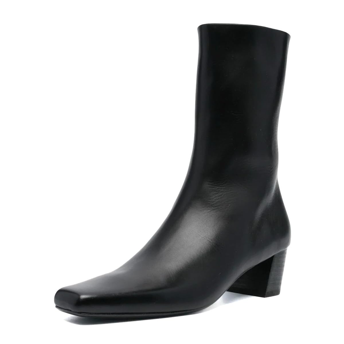 Women Square Toe Block Low Heel Ankle Boots Side Zipper Fashion Party Event Dress Short Boots Size 4-16