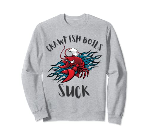 Camisas divertidas de cangrejo, CRAWFISH BOILS SUCK Sudadera