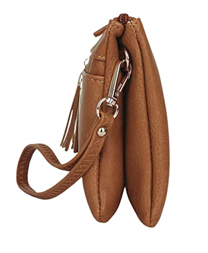 Image of Solene Women's Lightweight Multi Compartment Wristlet Clutch Wallet Crossbody Bag