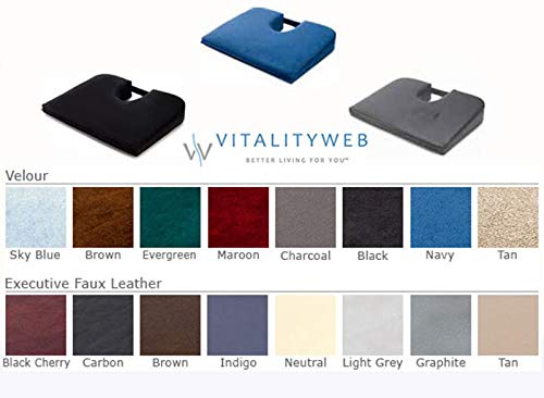 Extra Firm Extended Tush Cush Seat Cushion 15"X20" Charcoal #TOP3