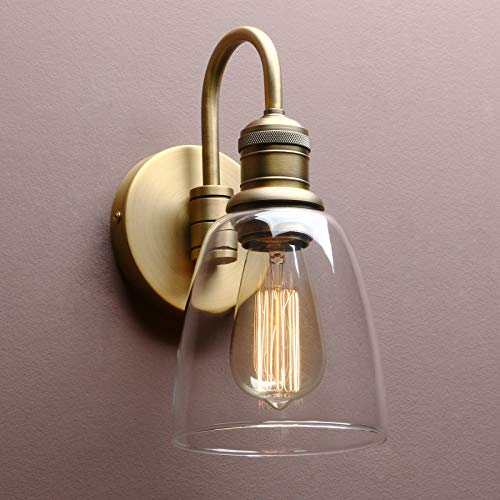 Yosoan Lighting Sconce Wall Light with Glass Lampshade