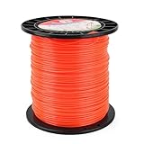 JIOTAR 0.95 Weed Eater String, 5-Pound String Trimmer Line for Echo Weed Whacker/Trimmer Line Spool - 1280ft Heavy Duty Twist Commerical String Trimmer Line (Orange)