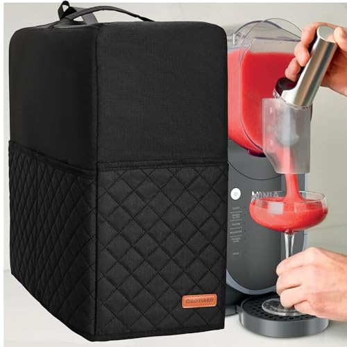 Image of CROTIRAD Slushie Machine Cover for Ninja Slushy Frozen Drink Maker, Foldable Dust Cover for Ninja Slushie Machine, Easy Storage Fits Ninja Slushi Maker, Upgrade, Quilted Black
