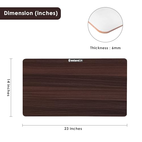 Image of Engineered Wood Lap Board | Multipurpose Laptop Desk for Bed & Sofa | Writing, Reading, Drawing & Study Table | Portable, Lightweight, Made in India| (Walnut, LB 14 inchX23 inch Walnut)