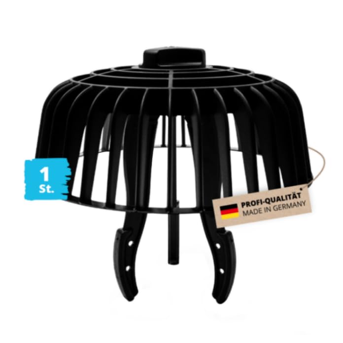 1x Alfa Kiesfangkorb Laubfangkorb Spannbereich von 70-200 mm individuell einstellbar - Keine Rohrverstopfung auf Flachdache & Garagen mehr