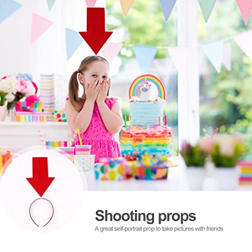 Homoyoyo 2 Stück -Stirnband Halloween Lustiger Haarreif Cosplay Haarreifen Haarschmuck Halloween-Kopfbedeckung Für Halloween Party Karneval Party -Requisiten (Rot)