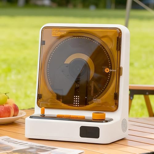 Reproductor de música CD con Bluetooth 5.3, mando a distancia, soporte para CD/USB/FM/AUX, 7 modos de luz ambiental, ideal para uso doméstico y regalos decorativos