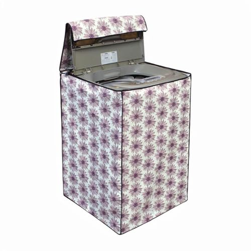 Image of Fully Automatic Top Load Washing Machine Cover for Samsung /IFB /LG /Godrej /Whirlpool /Bosch / 7 kg, 7.5 Kg (58 X 58 X 89 Cms),Waterproof & Dustproof Polyester, Flower Floral - FABKUM190