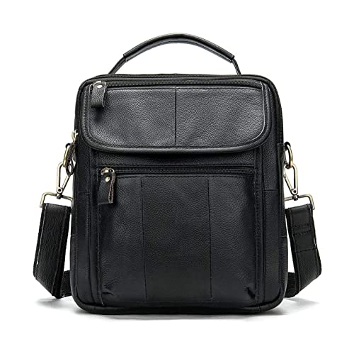 CcacHe Small Vintage Messenger Handbag, Small Vertical Business Briefcase Protective Tablet Crossbody Handbag