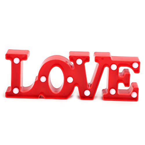 LED-neon, liefdesvormig LED-neonlicht Werkt op batterijen voor meisjes Love Light Up-teken voor thuisfeest Slaapkamer Woonkamer(warm wit)