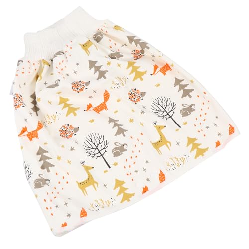 Beaupretty Pantalones de Entrenamiento Impermeables para Niña con Falda Plegable Cintura Alta Antileak para Niñas Reutilizables y Cómodos para Aprendizaje de Orina