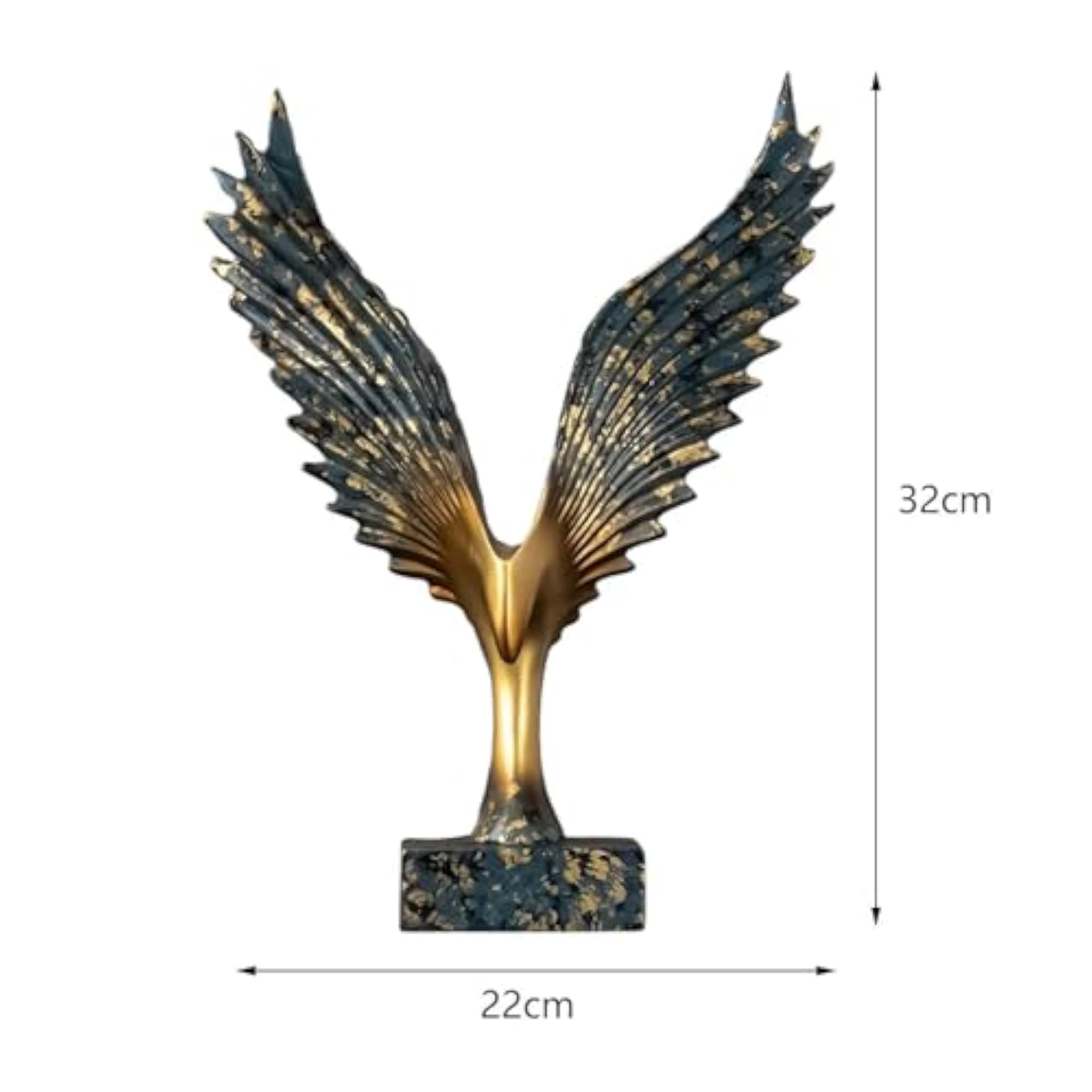 Feng Shui Wing Statue Sculpture, Decorative Serving Tray
