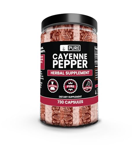 Pure Cayenne Pepper Capsules (730) – no fillers, lab verified
