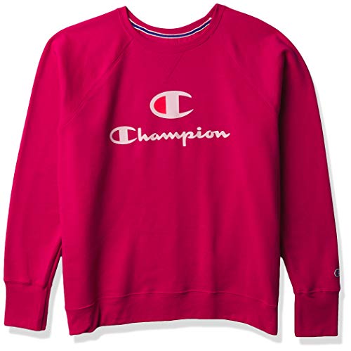 Champion Women's Crewneck, Deep Raspberry, X Large
