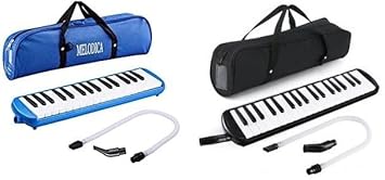 CrazyBuy 32 Key Piano Style Melodica, Melodica Keyboard Suitable for Teaching & Playing (Black, Blue)