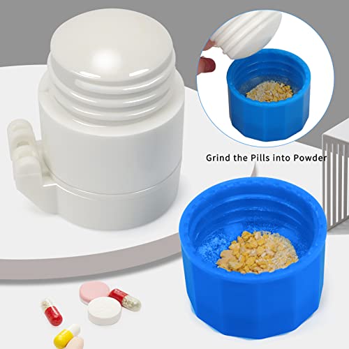 Pill Cutter, Www Pill Crusher Splitter Grinder,[3 In 1] Multifunction Pill Splitter For Purse Pocket To Crushes Pills, Vitamins, Tablets, Supplements-2Blue+2Pink #TOP3