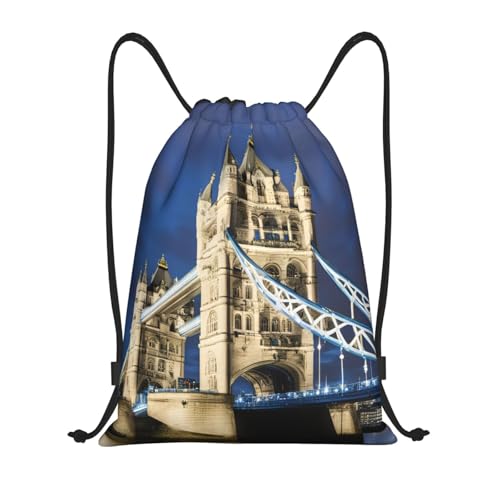 HECHINYUE Tower Bridge London Print Drawstring Gym Bag