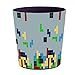 Produktbild Batop Papierkorb, 10L PU Leder Wasserdicht Papierkorb mit Tetris Motif Mülleimer Abfalleimer Dekorativ Papierkorb für Kinderzimmer/Büro/Schlafzimmer