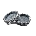 E.YOMOQGG 2 PCS Reptile Water Bowls, Reptile Feeder Food Dish for Tortoise Lizard Bearded Dragon Frog Leopard Gecko Chameleon Snake