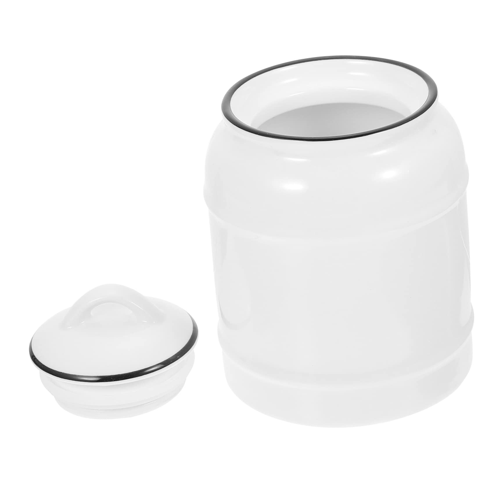 XYIANG 1pc Ceramic Airtight Jar Porcelain Tea Canister Ceramic Canisters Tea Canister for Tea Bags Coffee Container Chinese Decor Porcelain Coffee Jar White Ceramics Tea Pot Water Proof