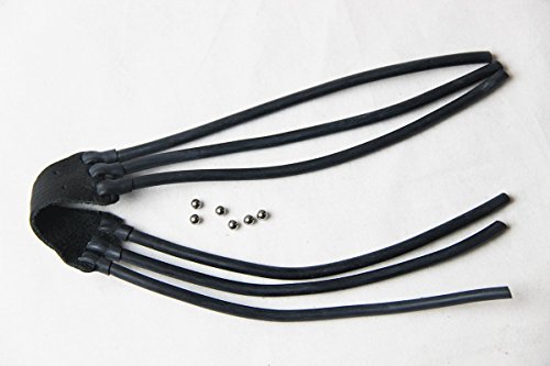 UP100® 10 Pieces Slingshot Replacement Band 6 Strips Elastic Rubber Bands Heavy Pull Slingshot for Hunting Catapults Outdoor (Black)