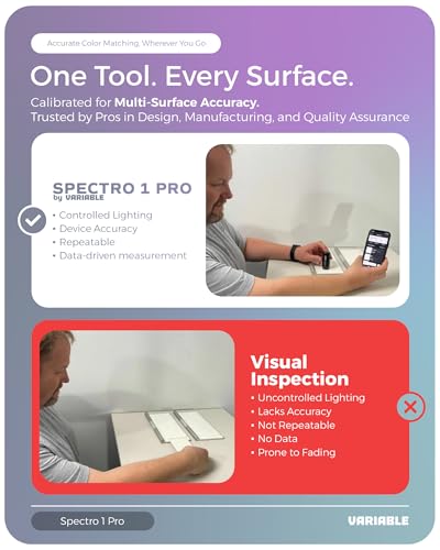 Image of Spectro 1 Pro Mobile Spectrophotometer with Dock & Security Kit, Paint Color Matching Tool and Color Reader, Portable Colorimeter Spectrometer Color Sensor & Paint Scanner Device for Prints & Coatings