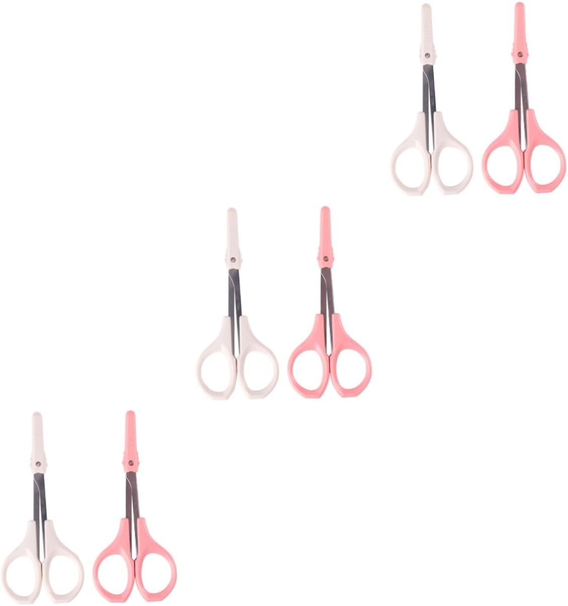 6pcs High Precision Eyebrow Trimmer Eyelash Scissors Beauty Scissors for Easy Eyebrow Eyelash Grooming Lightweight Portable Design