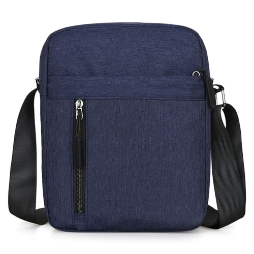 Aucuu Borsello Uomo Tracolla, Borsa Tracolla Casuale da Impermeabile, Borsa a Spalla da Uomo in tessuto Oxford, Borselli da Multitasche per Lavoro Viaggio Quotidiano