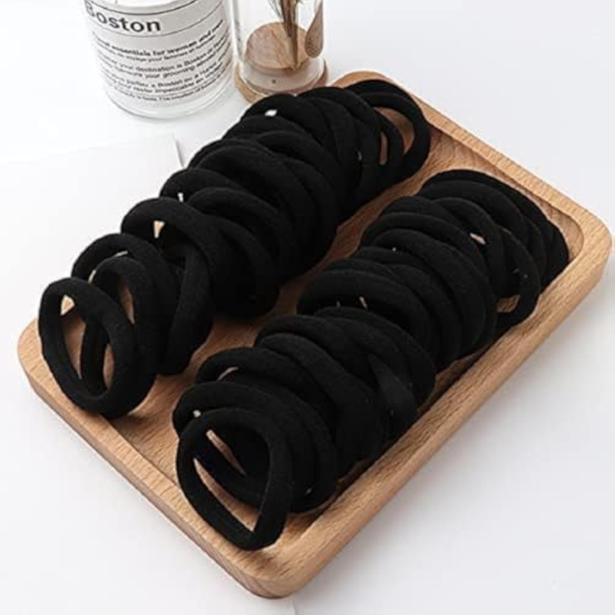 30 Ponytail Holder Elastic Soft Cotton Hair Bands
