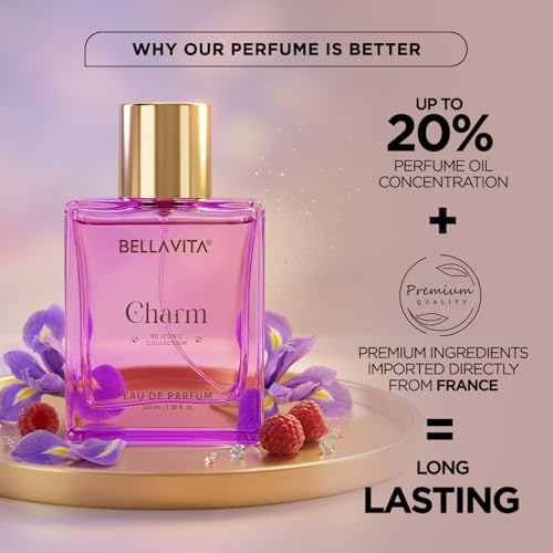 Image of BELLAVITA Charm EDP | Perfume for Woman | Long Lasting | 100ml | Fruity & Floral Scent | Premium Perfume for Women
