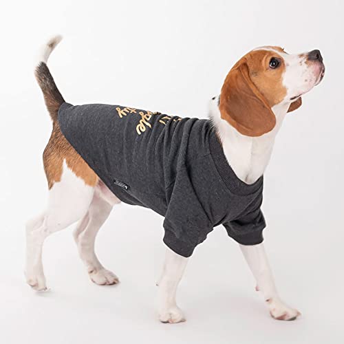 Image of HUFT 24x7 Snuggle Duty Foil Print Pet Sweatshirt - Grey Melange