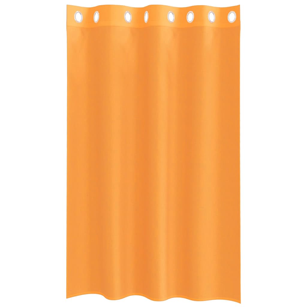 Pomarańczowe zasłony z woalu z 8 frytkami, 2 panele, 140 x 175 cm, półprzezroczyste poliestrowe okienko do salonu, sypialni, dekoracja filtrująca światło