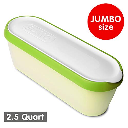 SUMO Jumbo Homemade Ice Cream Containers: Dishwasher Safe Tub. 2.5 Quart (Green)