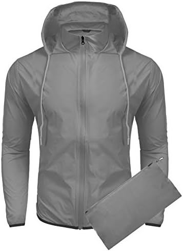 COOFANDY Men Raincoat Raincoat
