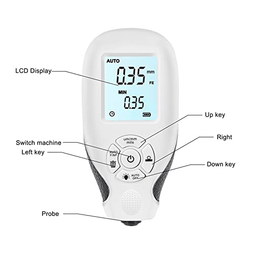 Medidor digital de espesor con pantalla LCD retroiluminada miniatura 4