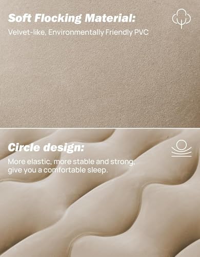 image for JOYTUTUS SUV Inflatable Mattress for Outdoor Car Camping,Soft Flocking