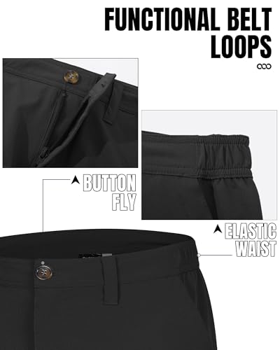 33,000ft Mens Golf Shorts Stretch Hiking Shorts UPF50+ Summer Trekking Pants Packable Outdoor Cargo Shorts with 7 Pockets Breathable Capri Shorts for Hiking, Golf, Camping, Travelling - Image 6
