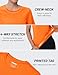 TACVASEN Women's Short Sleeve Athletic T Shirts UPF 50+ Sun Protection Lightweight Sports Tops for Gym Running Orange, S