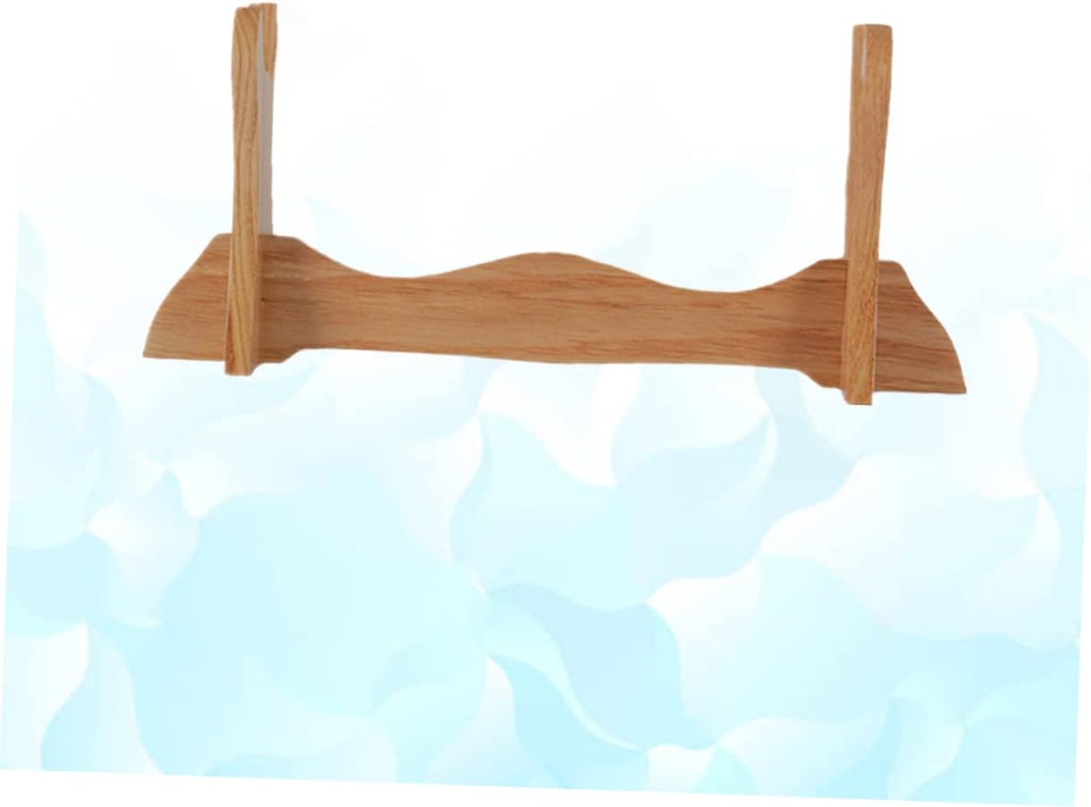 BESPORTBLE Detachable Wooden Stand Single Layer Display Shelf Organizer for Collectible and Knives Decorative Rack for Home Retail Use