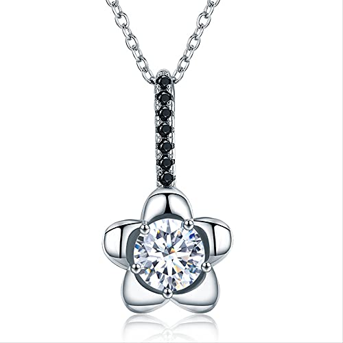 Pendentifs de mariage 925 et colliers de fiançailles noirs et blancs pour cérémonie