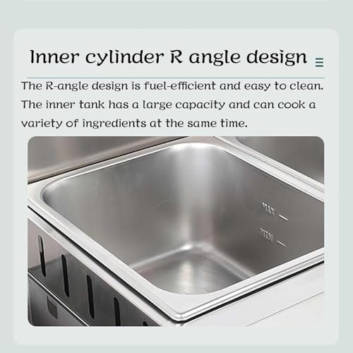 LPG-Gas-Fritteuse aus Edelstahl, kommerzielle Qualität, große Kapazität, Fritteuse mit Körben und Deckeln, verstellbare Feuerkraft, ideal für Restaurants, Catering-Events und Lebensmittel-LKW – Bild 6