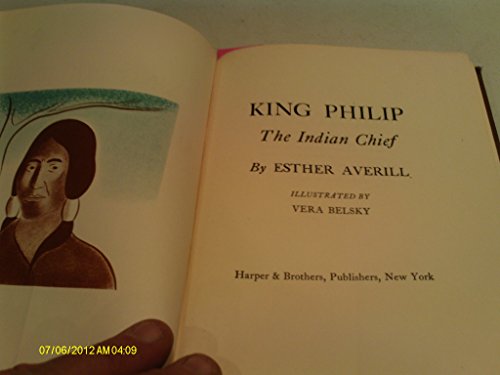King Philip, the Indian Chief. B000WF40NG Book Cover
