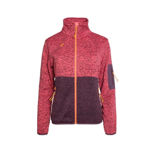 Izas Vadiel Chaqueta de Mujer para Invierno con Membrana Resistente al Viento y Lluvia. Abrigo Acolchado de Lana con Cremallera y Bolsillos. Anorak Transpirable para Frío y Nieve. Color Coral. Talla L