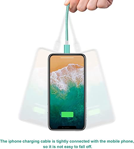 Iphone Charger [Apple Mfi Certified] 5Pack (3,3,6,6,10Ft) Apple Quick Charger Nylon Braided Lightning Cable Data Sync Compatible With Iphone 14/13/12/11 Pro Max/Xs/Xr/X/8/7/6S/6 /Ipad #TOP3