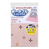 サンコー 置くだけ吸着ポータブルトレマット ベージュ 消臭加工