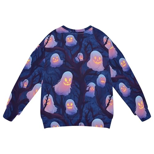JUNZAN Halloween Spooky Ghosts Little Kids Sweatshirts Hoodies Long Sleeve Fall Tops Shirts Camping 4T2